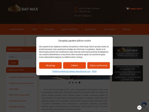 Siat-max.com akcesoria ogrodzeniowe