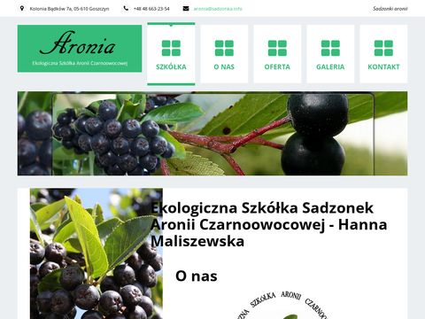 Aronia.sadzonka.info Ekologiczna szkółka aronii