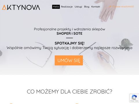 Aktynova sklepy shoper Kraków pozycjonowanie