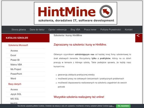 Hintmine.com szkolenia VBA Częstochowa
