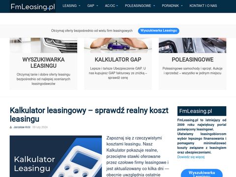 Fmleasing.pl najlepsze firmy leasingowe
