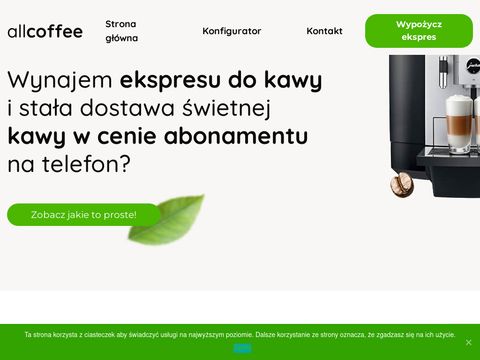Allcoffee.pl dzierżawa ekspresów do kawy