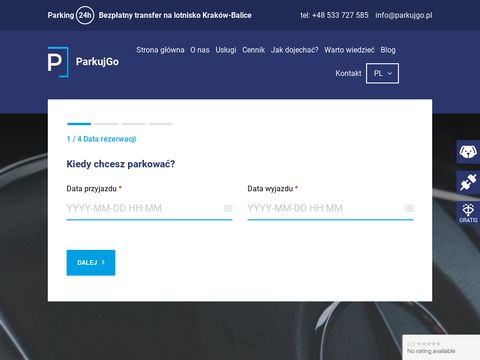 Parkujgo.pl Kraków balice parking