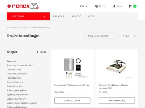 Renexline.pl auto-czyszczenie drukarek SMT