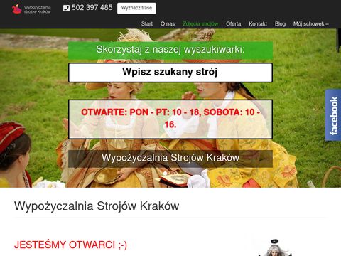 Strojeprzebrania-krakow.pl wypożyczalnia Kraków