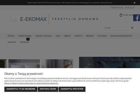 E-ekomax.pl prześcieradła jersey i frotte
