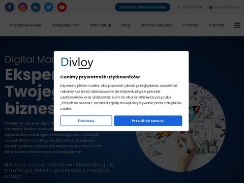 Divloy.pl pozycjonowanie Google FB Ads