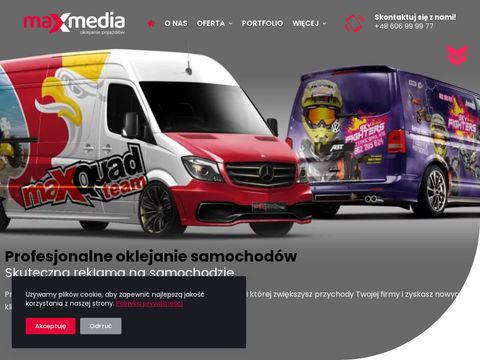Maxmedia.com.pl - reklama na samochód