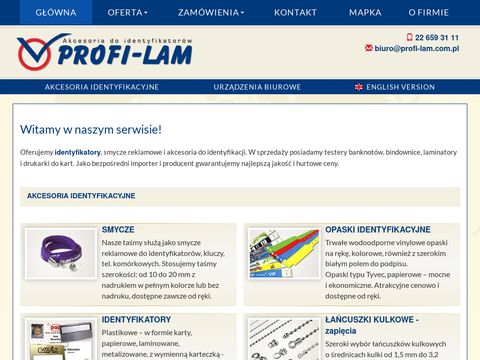 Profi-lam.com.pl identyfikatory i opaski na rękę