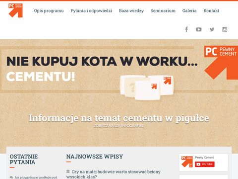 Pewnycement.pl - znak jakości najlepszego cementu