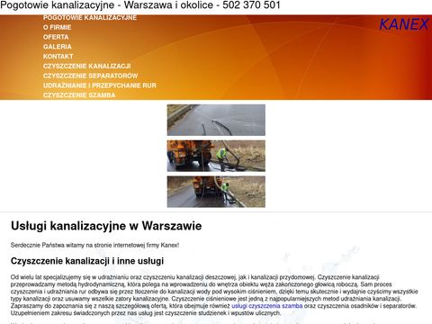 Kanex czyszczenie kanalizacji Warszawa