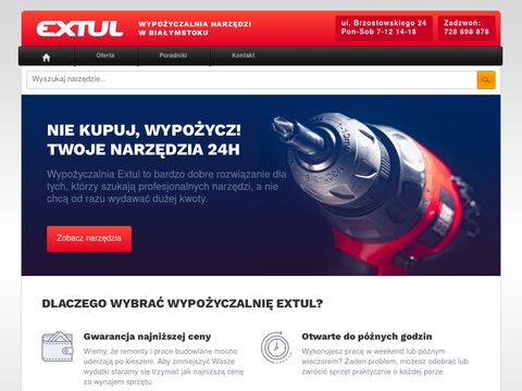 Extul.pl białostocka wypożyczalnia narzędzi