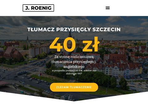Jacek Roenig tłumacz przysięgły Szczecin