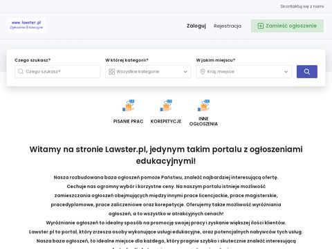 Lawster.pl prace magisterskie