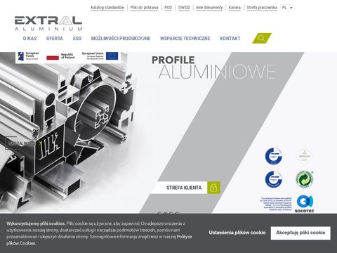 Extral.com - produkcja profili aluminiowych