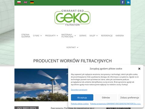 Gekofiltration.pl producent worków filtracyjnych