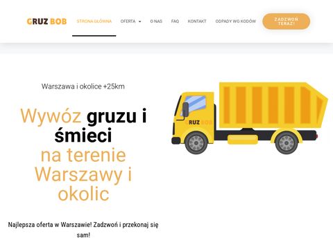 Gruzbob.pl wywóz odpadów Warszawa