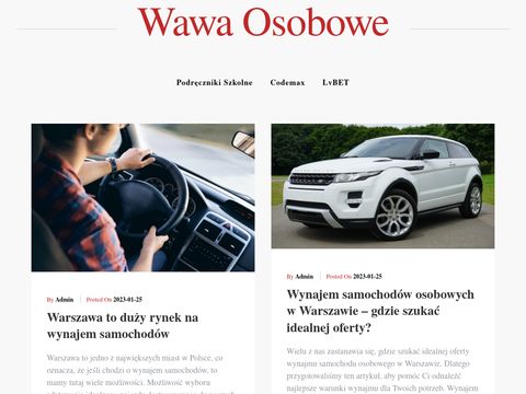 Wawaosobowe.pl wynajem samochodów