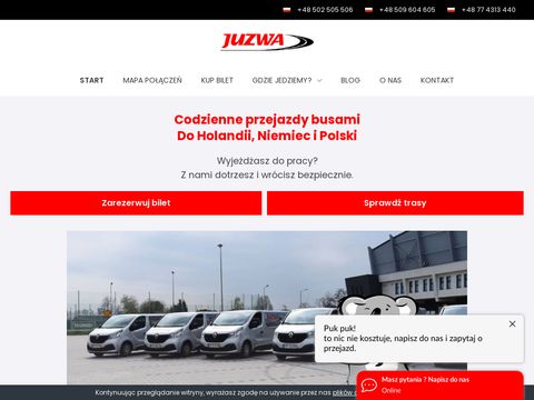 Juzwa.pl busy z Holandii do Polski codziennie