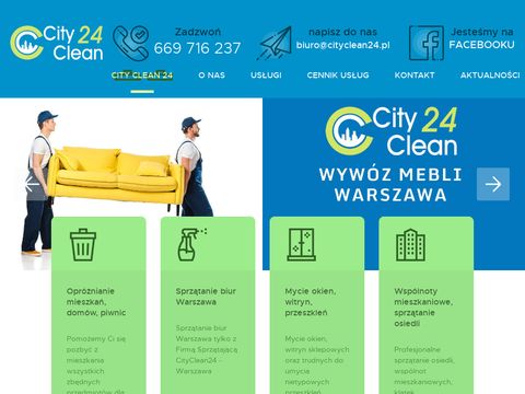Cityclean24.pl opróżnianie mieszkań Warszawa