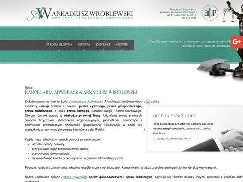 Adwokatwroblewski.com.pl porady prawne Łódź