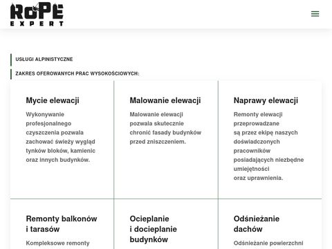Ropeexpert.pl usługi alpinistyczne Warszawa