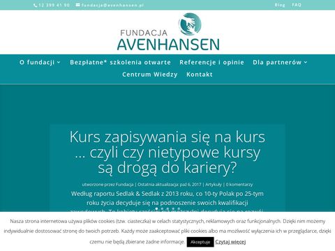 Fundacja-avenhansen.pl bezpłatne szkolenia otwarte