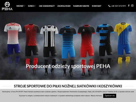 Pehasports.com producent odzieży sportowej