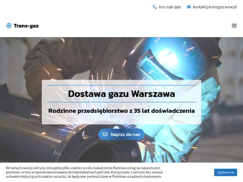 Transgaz.waw.pl gazy spawalnicze mazowieckie