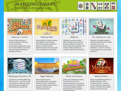 Mahjongowo.pl - gry Mahjong