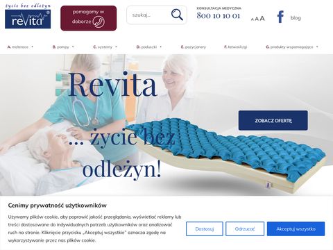 Revita.pl materace przeciwodleżynowe faliste