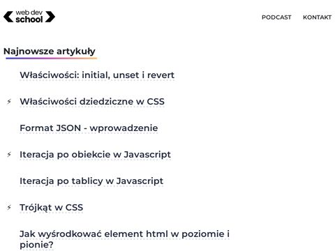 Webdevschool.pl - nauka programowania