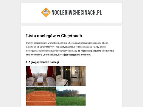 Noclegiwchecinach.pl