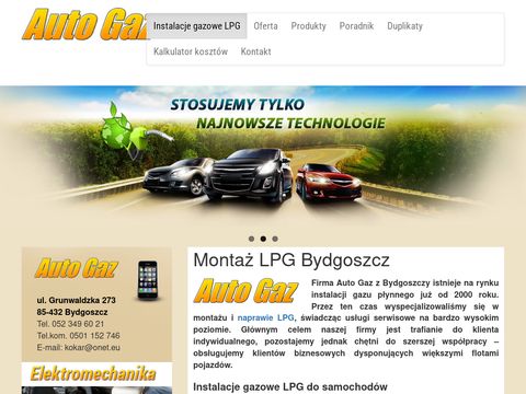 Autogazbydgoszcz.pl montaż LPG Bydgoszcz