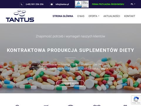 Tantus.pl - produkcja suplementów diety