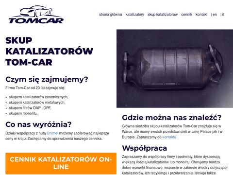 Tom-Car - skup katalizatorów Gdynia od ręki