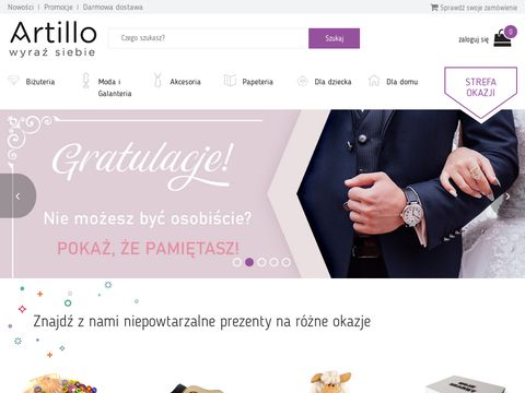 Artillo.pl kartki okolicznościowe, ślubne, urodzinowe