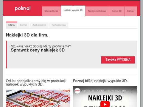 Nalepki3d.pl naklejki reklamowe wypukłe