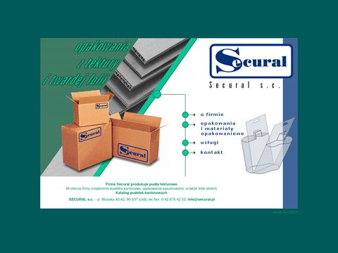 Secural.pl pudełka kartonowe