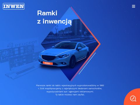 Inwen.com.pl ramki tablicy rejestracyjnej