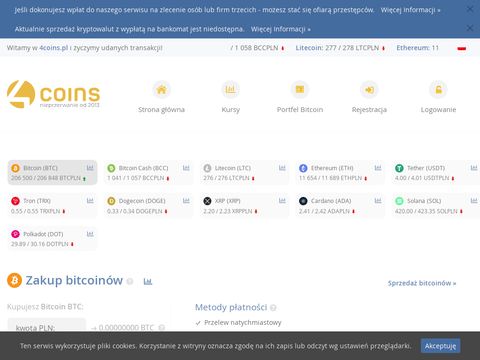4Coins.pl - Prosty zakup bitcoin