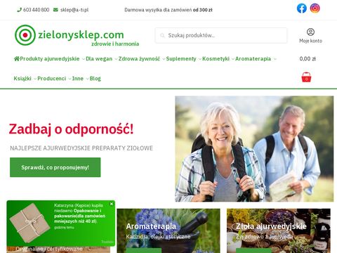 Zielonysklep.com kosmetyki wegańskie, ajurwedyjskie