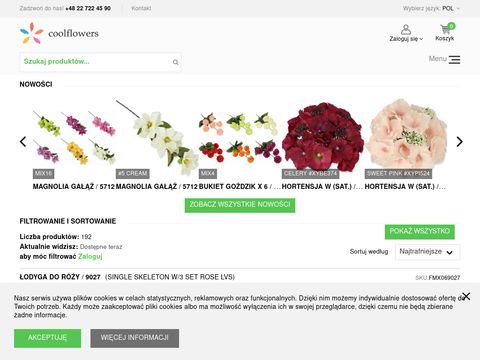 Coolflowers.pl dystrybucja kwiatów i roślin sztucznych