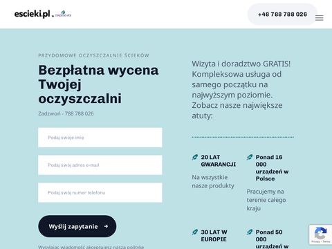 Escieki.pl przydomowe oczyszczalnie