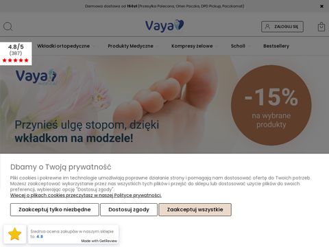 Vaya.com.pl - zachodzące palce wkładki