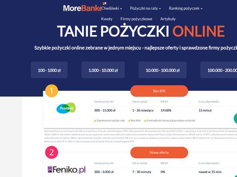 Morebanker.pl szybka pożyczka online