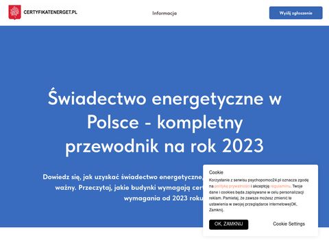 Certyfikatenerget.pl - przewodnik po świadectwach