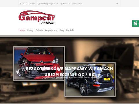 Gampcar.pl naprawy powypadkowe Kraków
