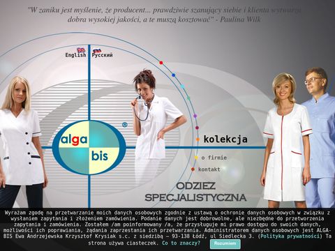 Alga-bis.com.pl odzież medyczna
