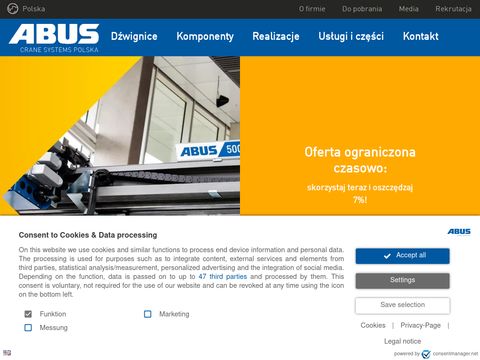 Abuscranes.pl wciągniki i wciągarki Abus